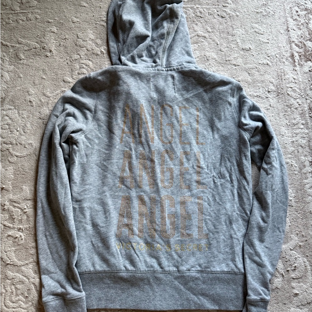 Victoria's Secret Heather Gray Zip-Up Hoodie
